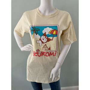 Kuromi Sanrio Summer Vacation Beach Graphic T-Shirt Short Sleeve Tee size Small